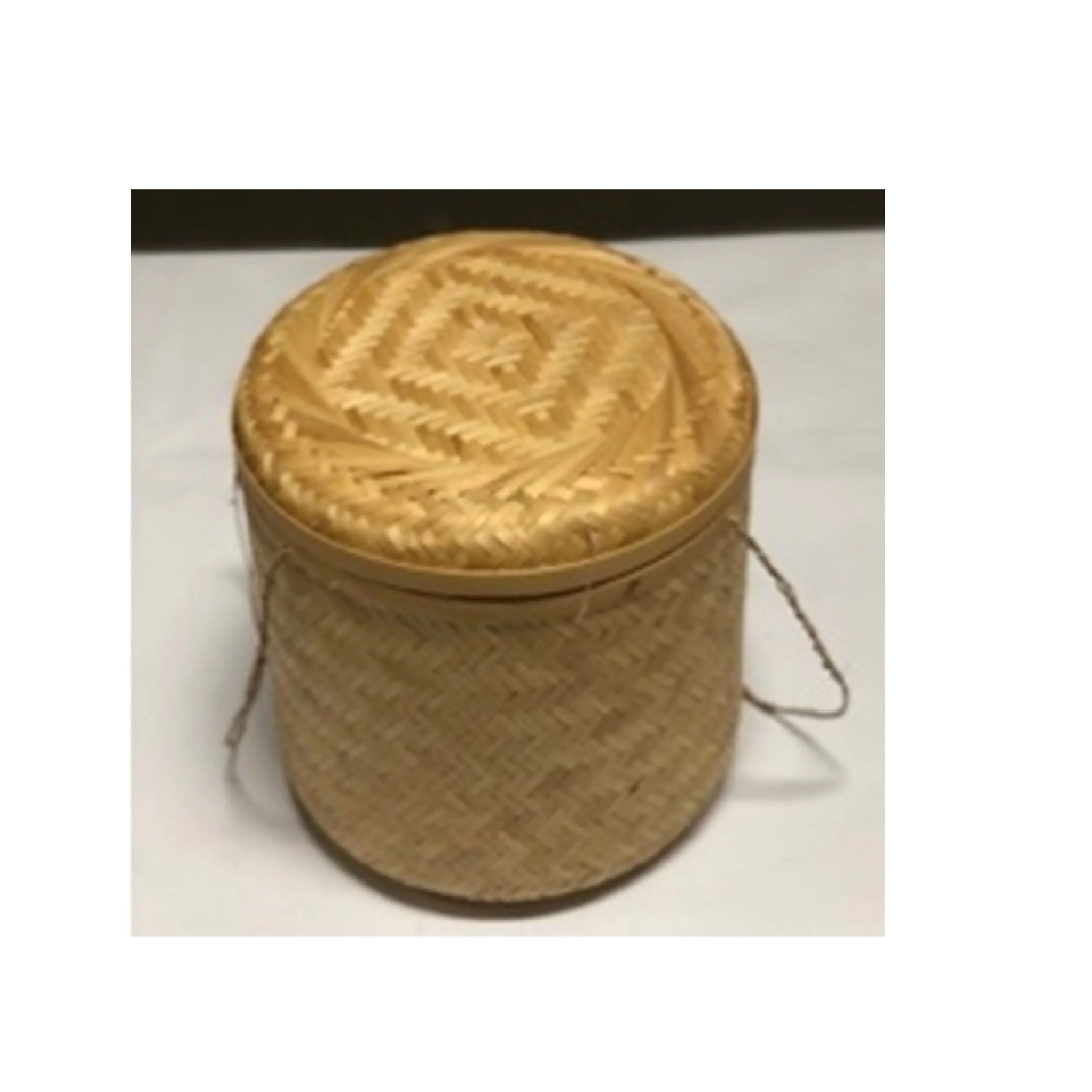 Furniture One Layer Vintage Style Natural Bamboo Cylinder Home Decoration Handicraft BAMBOO BOX made in Vietnam for sale