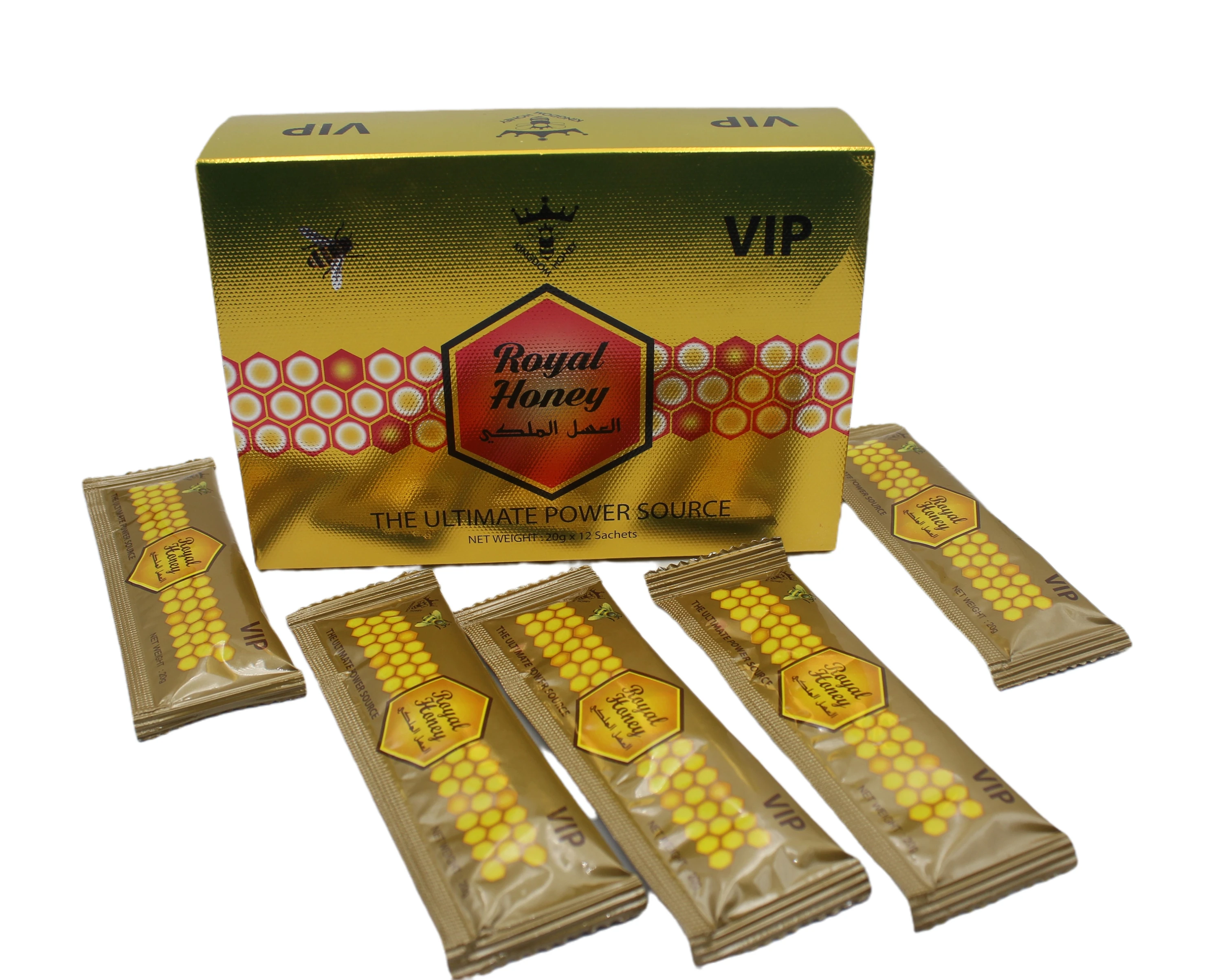 
Hot Sale Full Nutrition Premium Quality Rich In Vitamins VIP Royal Honey Sachet Mix With Water Easy to Drink 