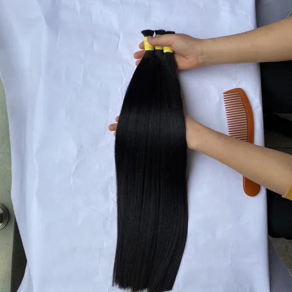 Wholesale price Natural Straight Bulk Hair bundle virgin raw hair