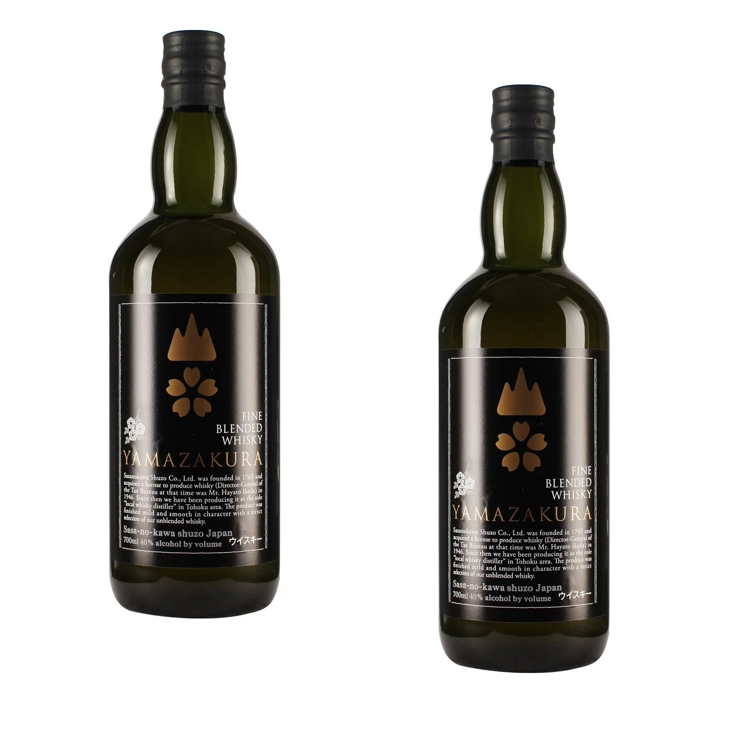 Fine Blended Malt Whisky Black Label Bottle Packaging Distilled 40% Yamazakura Blended Whisky 700ml Origin From Japan