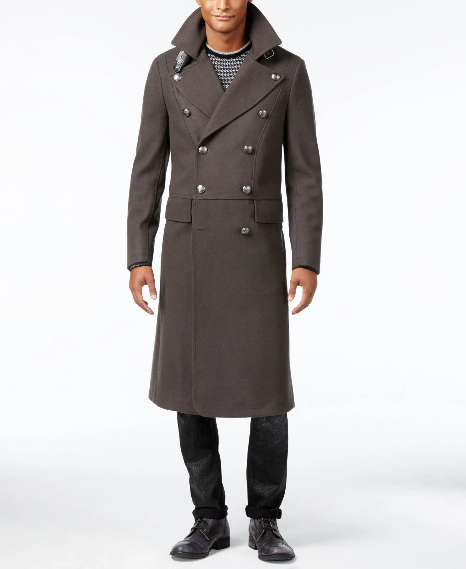 High Quality Men Winter Coat Oversize Outwear Wool Overcoat Double Breasted Long Cashmere Coat Fashion Wool Coats for Men