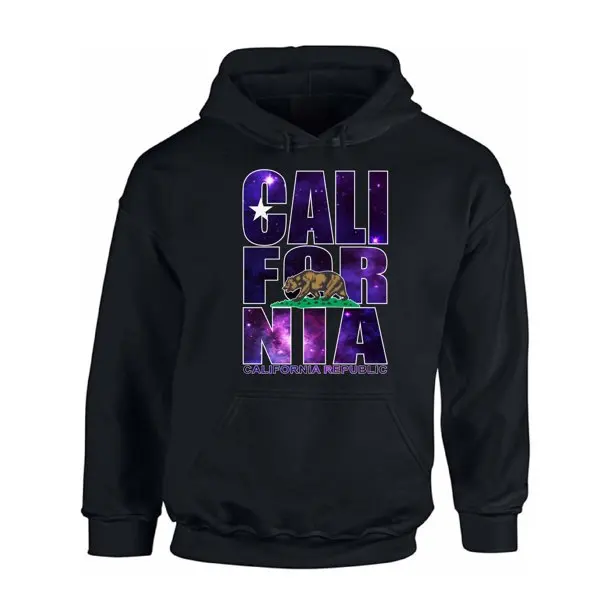 
Custom design California Republic Sweatshirt California Galaxy Print Hoodie 