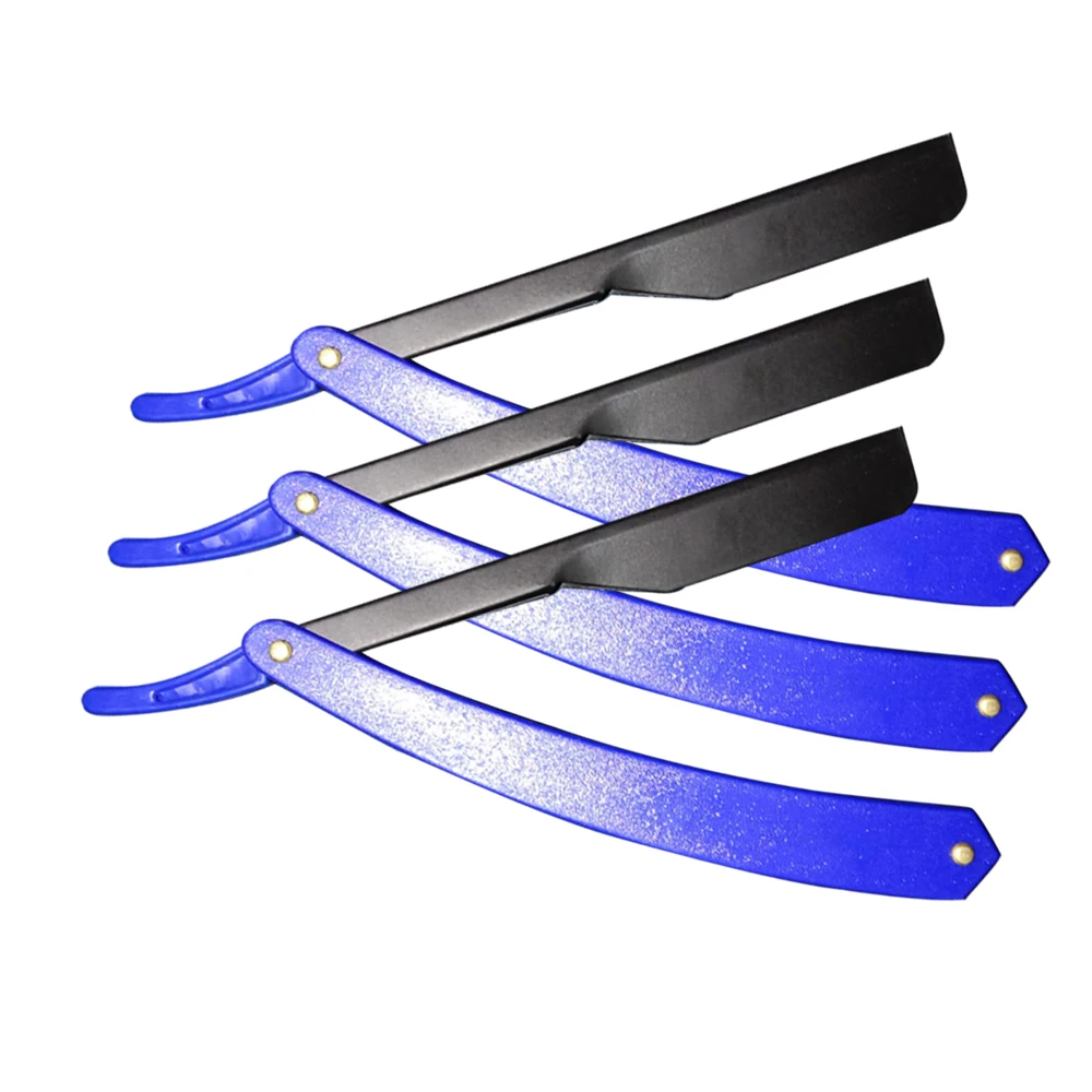 Professional Classic Straight Edge Hair Eyebrow Beard Folding Barber  Disposable Blade Razor