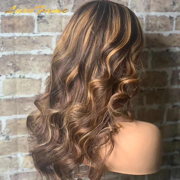  Парик из натуральных прямых человеческих волос 20 дюймов парик естественного цвета P4/27