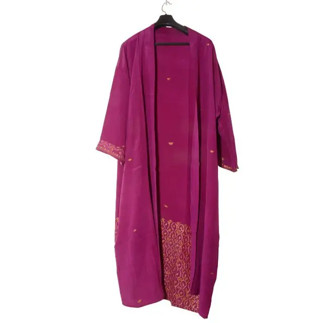 Indian Cotton Silk Saree Kimono Vintage Jacket Beach Party Wear Bikini Cover Up Ethnic Bath Robe Summer Wear Night Woman Gown