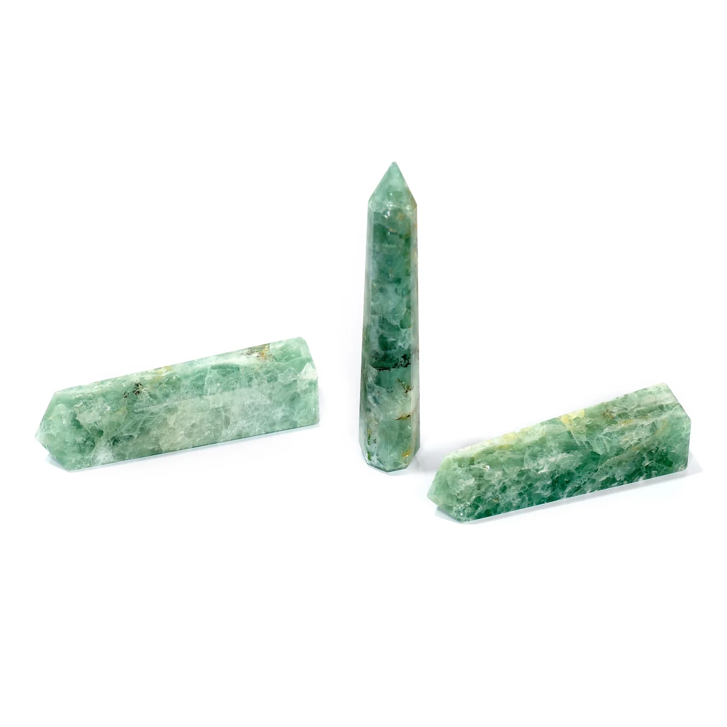 
Новейшие зеленые палочки из флуоррита, хрустальные палочки из агата, оптовая продажа, кабошон, лечебные граненые палочки/башня для продажи 