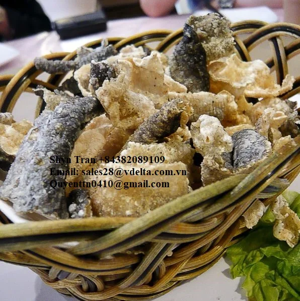 Deep Fried SALMON FISH SKIN Snack//Shyn Tran +84382089109