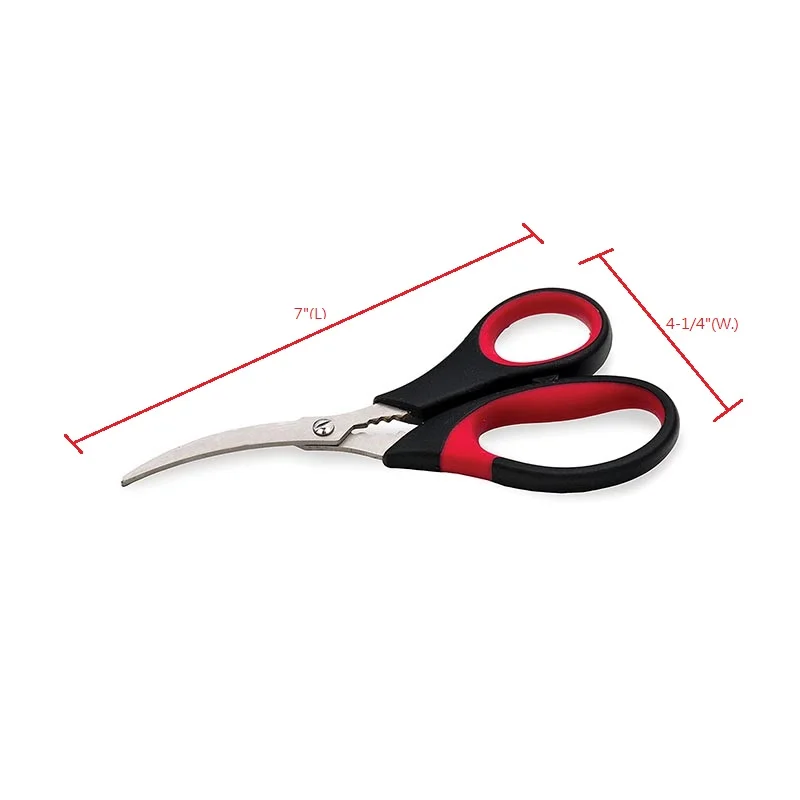 
Stainless Steel Multifunction Seafood Scissors, Shrimp, Lobster, Fish, Crab, Meat Scissors 