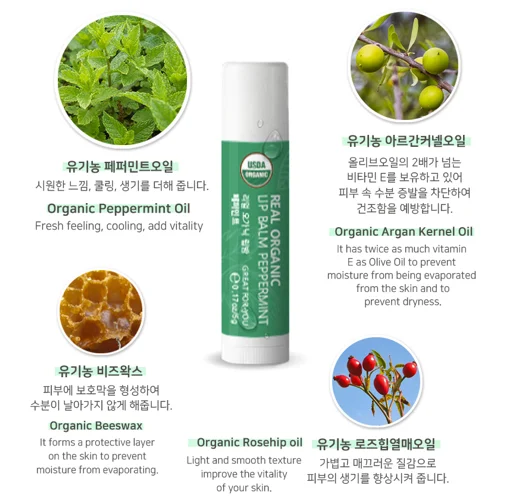 OEM ODM organic skincare Korean skincare Peppermint Lip Balm  (0.17oz / 5g)