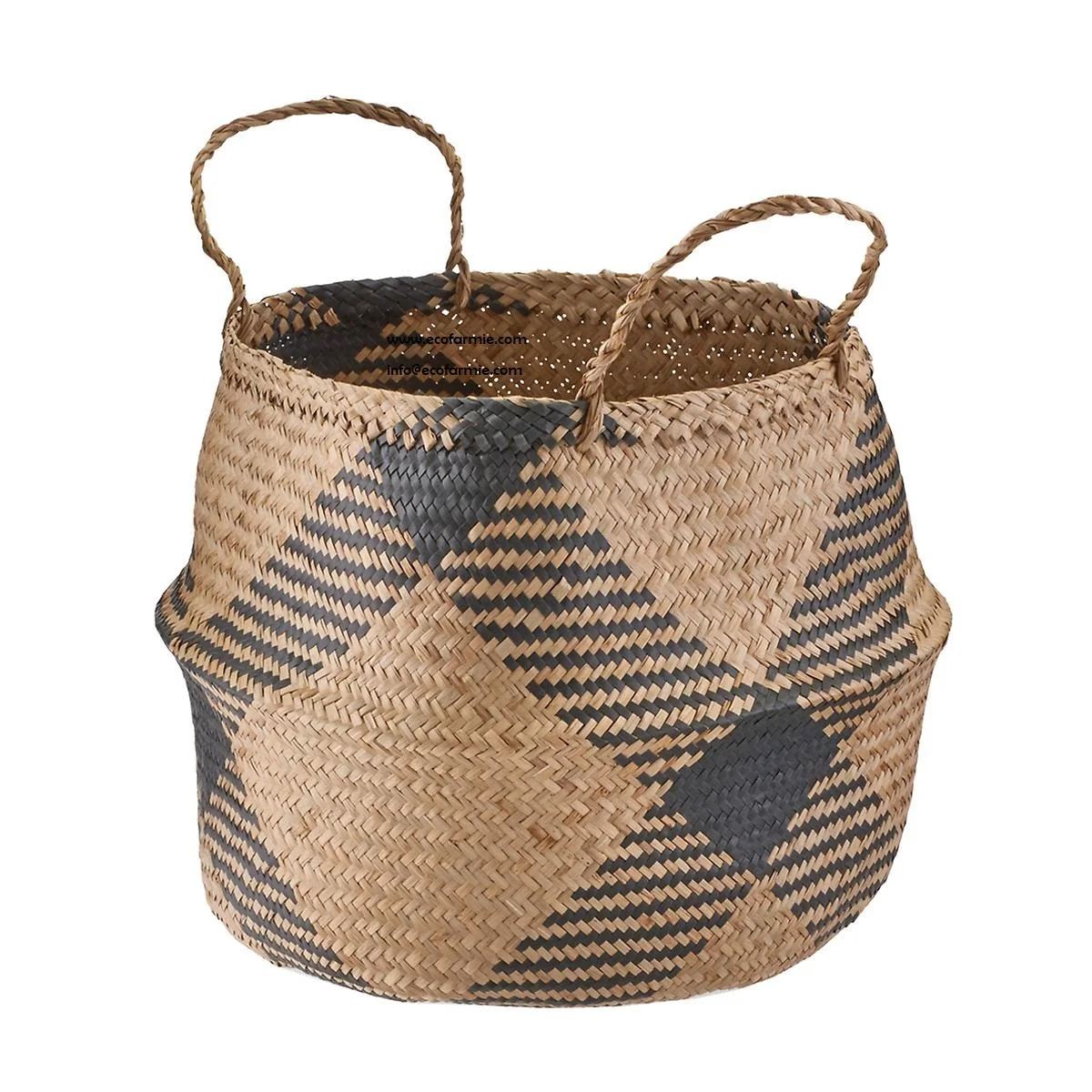 2022 Hot Sale Green Vegetable Seagrass Storage Baskets Rattan Indoor Flower Pots Made In Vietnam