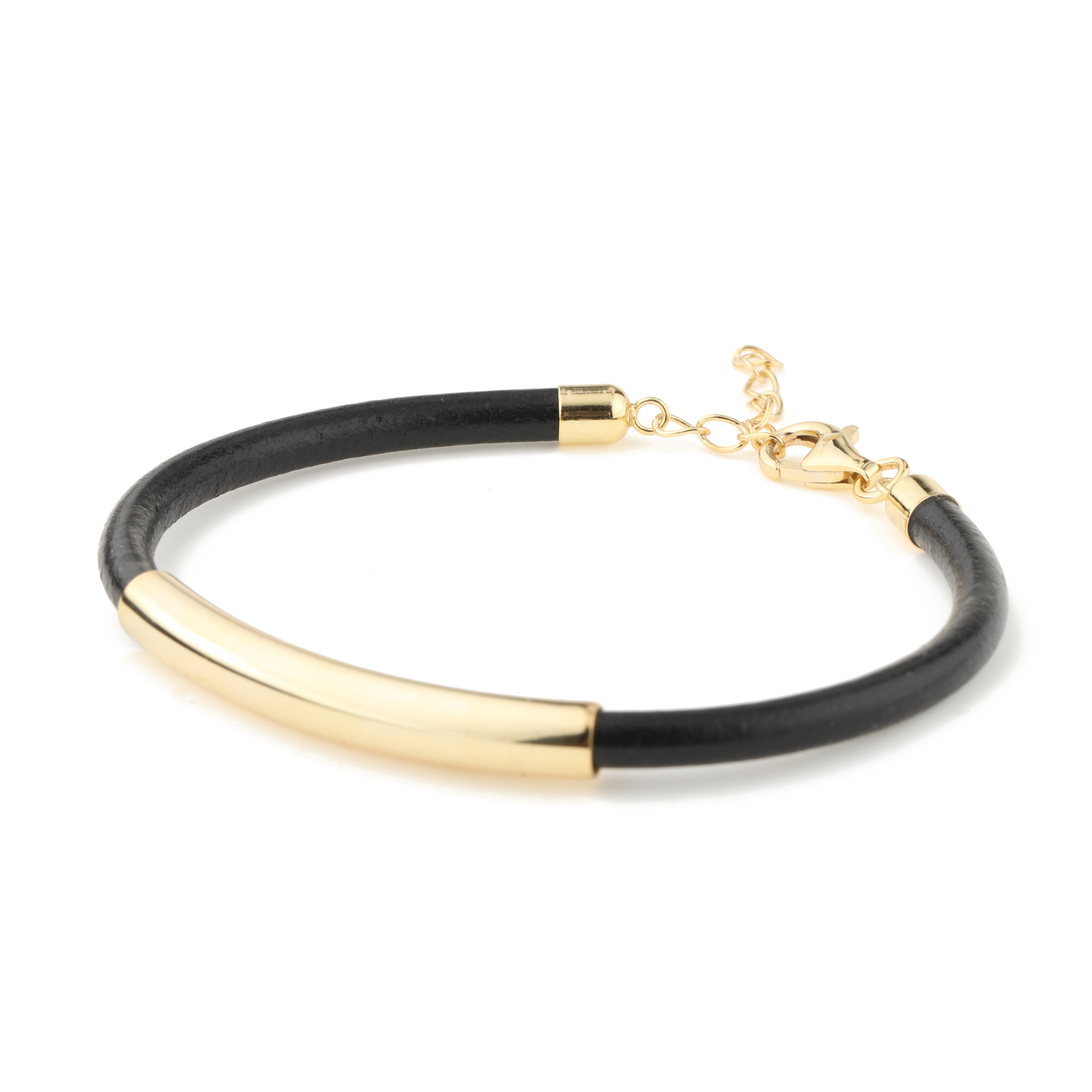 925 Sterling Silver Jewelry Bangle Leather Bracelet Men Gold Plated Jewelry Silver Bracelets for Men