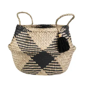 Direct supplier natural material storage basket Eco-friendly seagrass storage basket handwoven seagrass basket seagrass bag