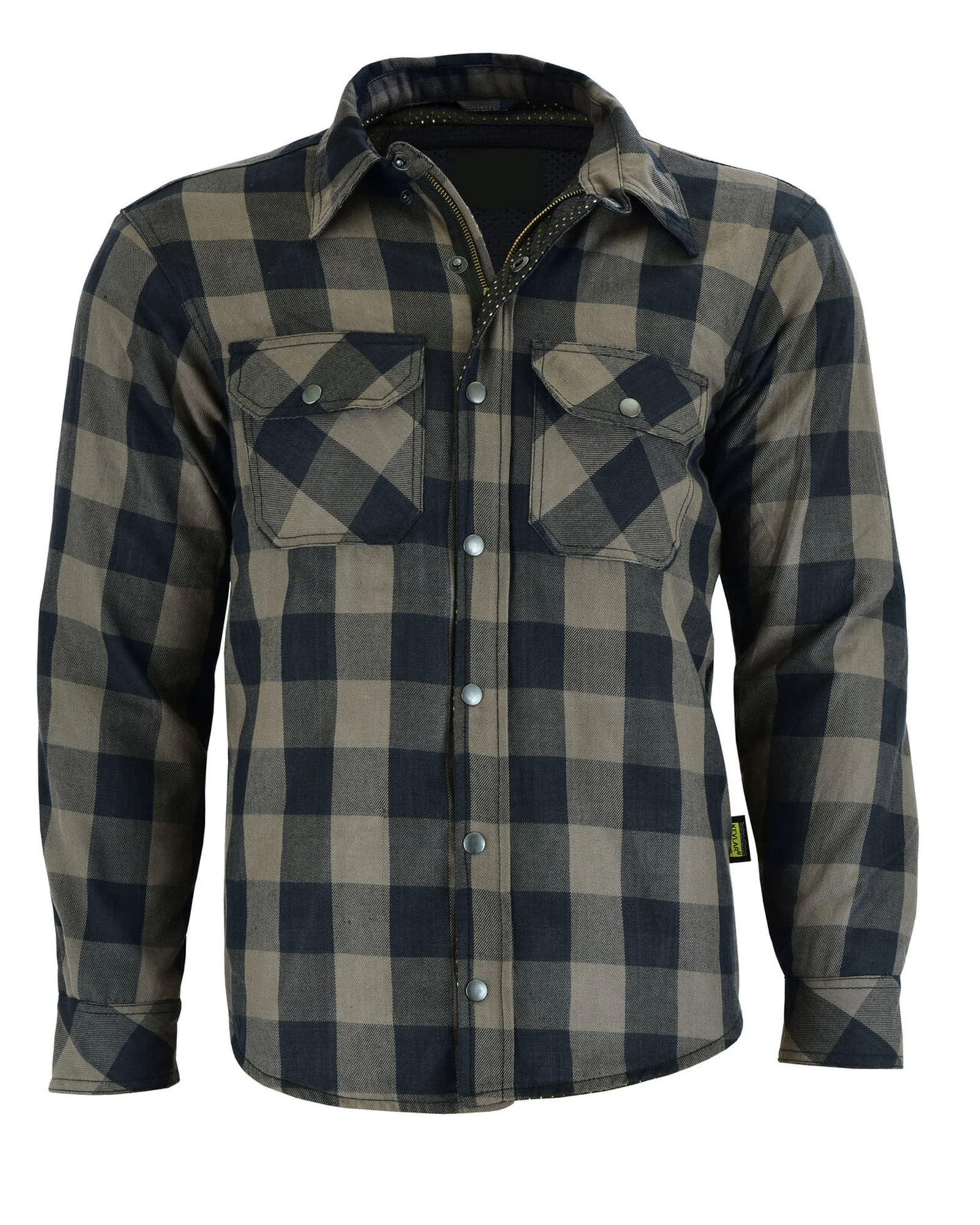 Casual Flannel Shirt For Men Check Plaid  Unisex Causal Shirt CE Armor Back Shoulder Elbow Protector