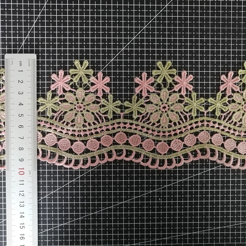 Waved Flower Lace Trim 100% Polyester Lace Ribbon Trim Embroidery 10 cm Lace Border Fabric
