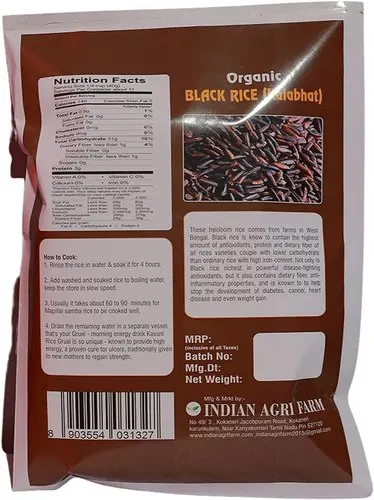 Organic Black Kavuni Rice