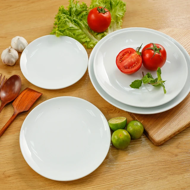 OEM 6' Round dinner plate porcelain tableware for high quality hotels and restaurants wholesale porcelain manufacture