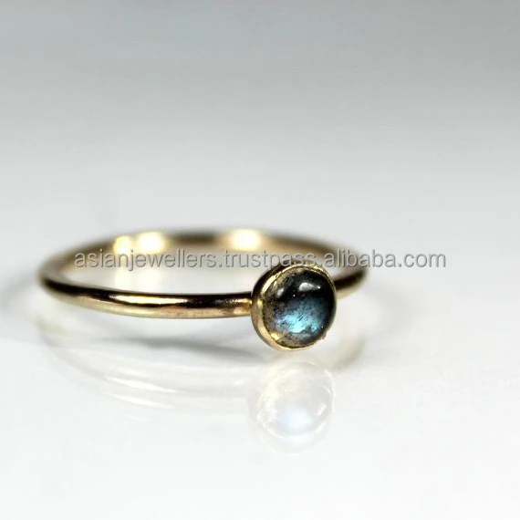 925 Sterling Silver Labradorite Handmade Natural Gemstone Gold Plated Ring beautiful fine silver Jewelry by Asian Jewellers