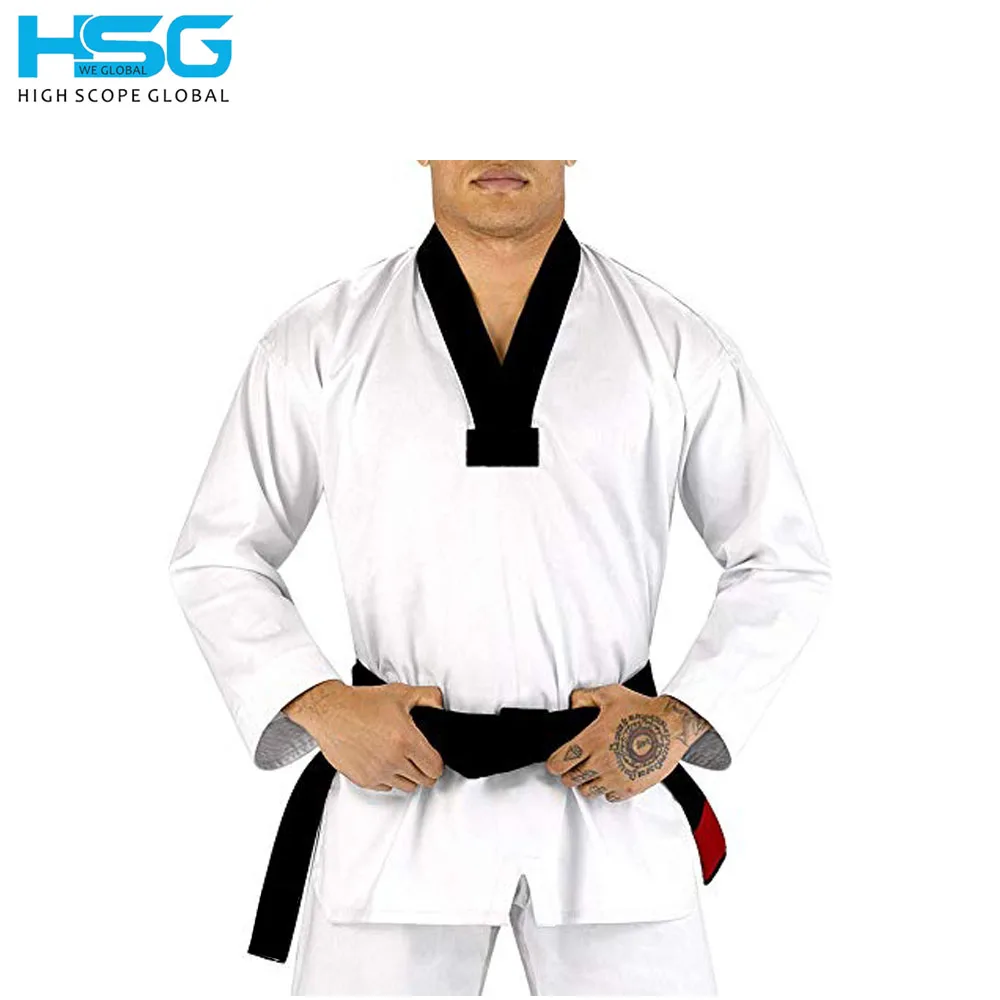Factory Wholesale Taekwondo Uniform Custom Logo WTF ITF Approved Cotton Fabric Martial arts Dobok Unisex