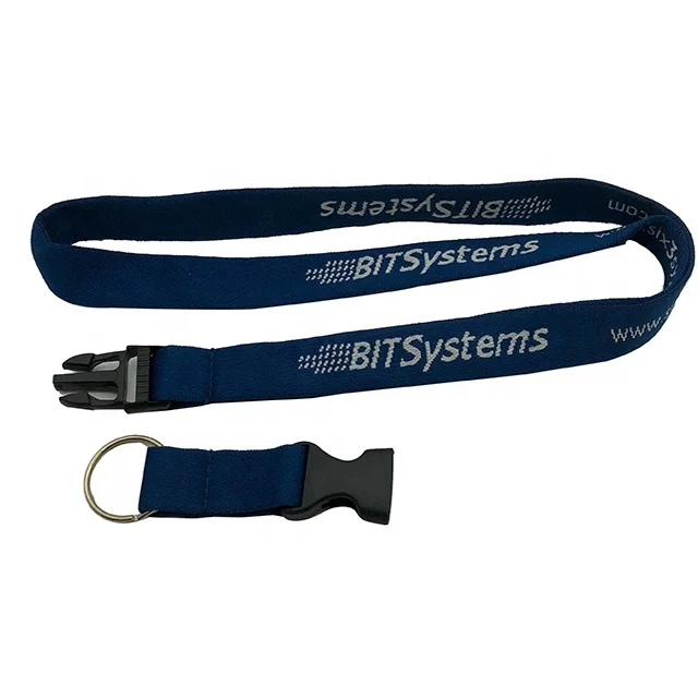 
Customized fashionable hot sell tubuler polyester with woven logo on both sides neck lanyard 