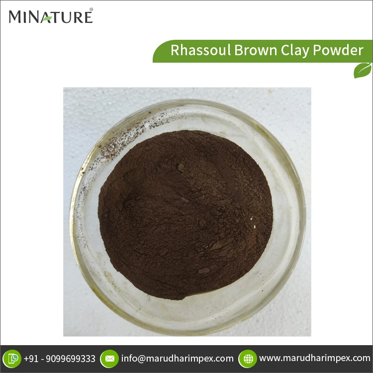 Best Quality Hot Selling Wholesale Supply Pure and Natural Rhassoul Brown Clay Powder from Indian Supplier