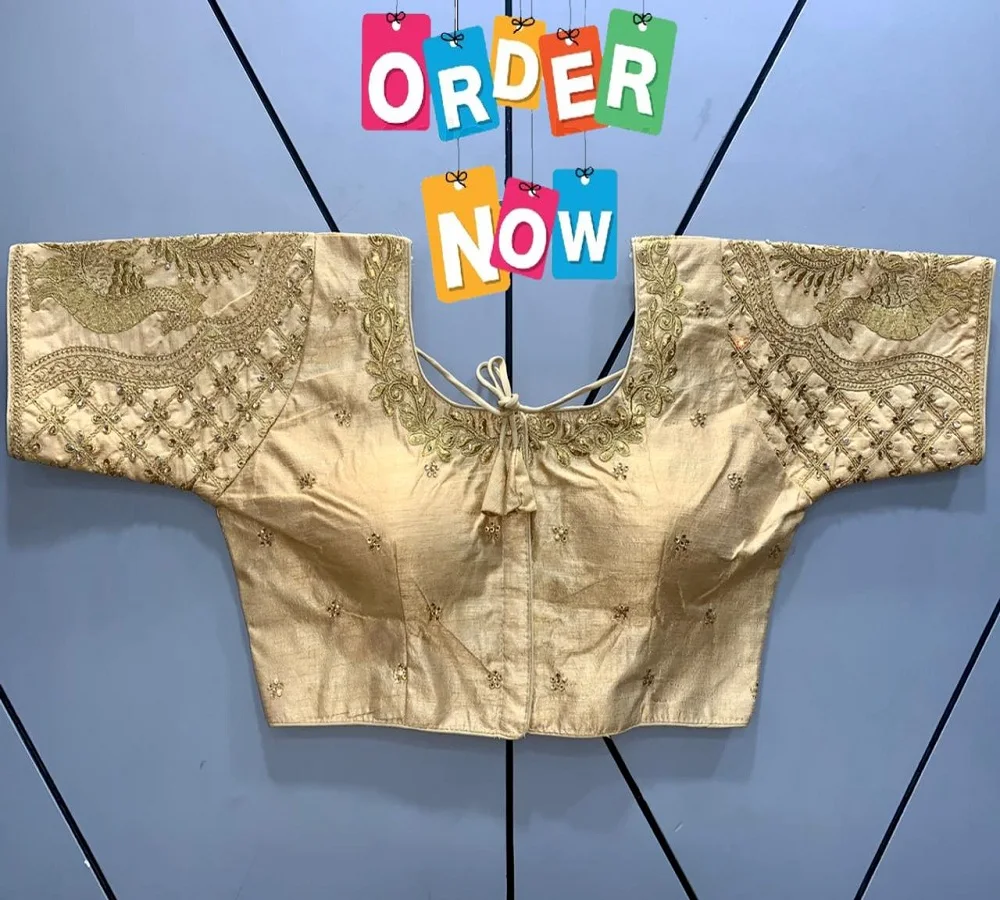 Women Party Wear Saree Blouse Moti Work Blouse