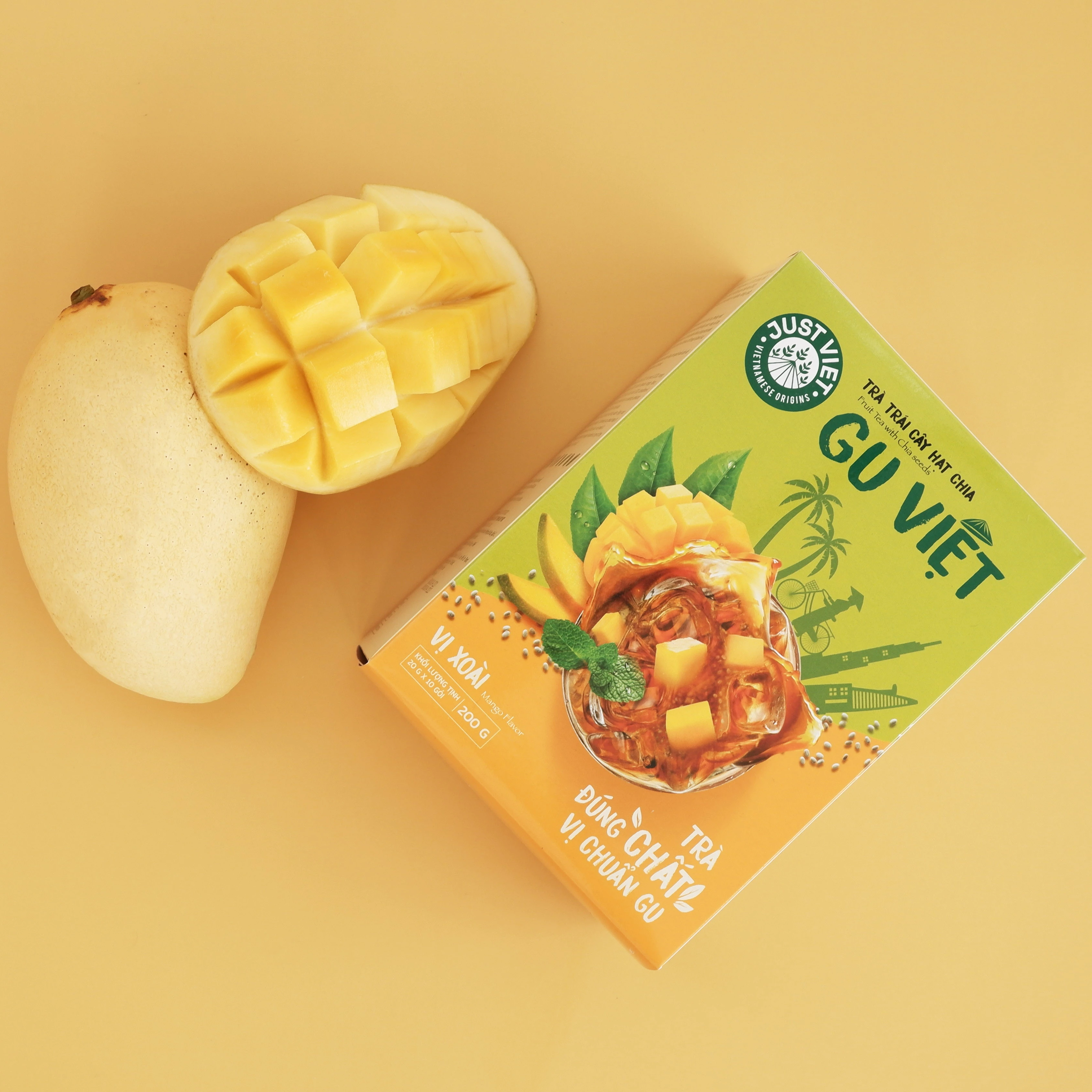 Fruit tea for Food & Beverage - Mango tea with chia seeds Vitamin C tea