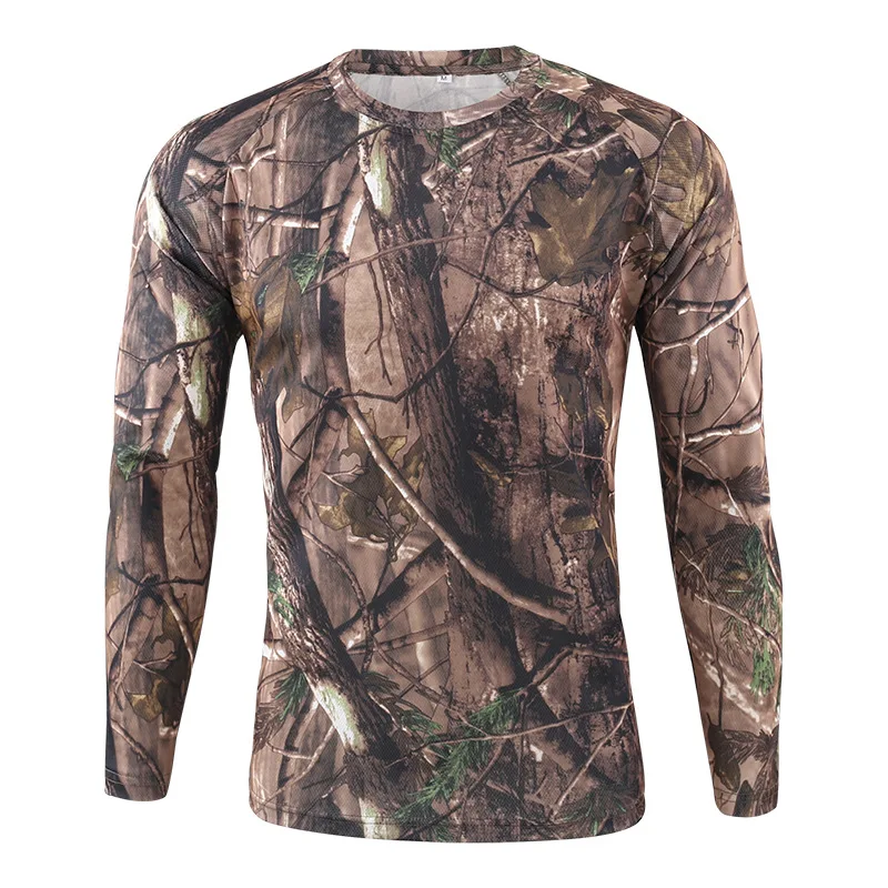OEM Hunting Full Selvees Shirt Hunting Apparel for Men Ideal Protective Long Sleeve Hunting Clothes Four Seasons Camo Shirts