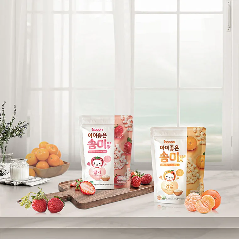 
Baby Food Heart Rice Snack Strawberry (Korean Baby cute Snacks) sweety SNACKS CUTE Soft Lovely Rice Snack SOMMI 