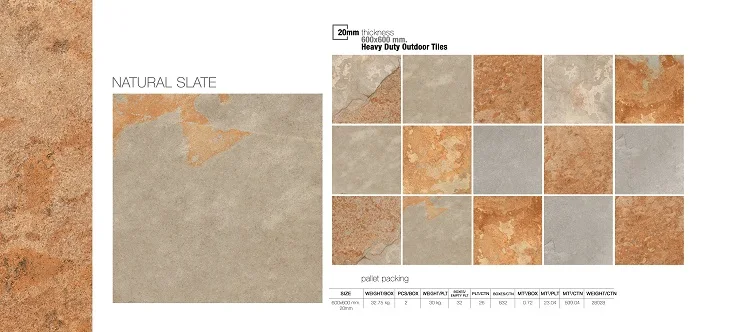 Выставление самой высокой стандартной уличной фарфоровой плитки из натурального шифера по оптовой цене