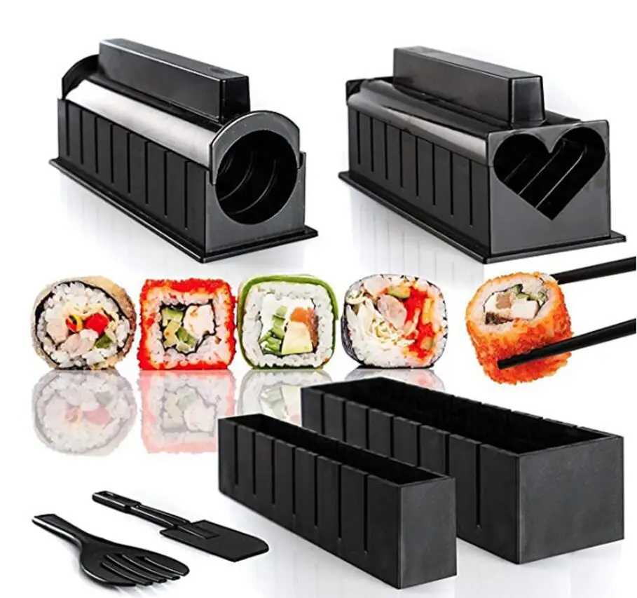 Wholesale Supplier Cost Effective Plastic Beginners 11pc Set Most Popular Sushi Making Kit