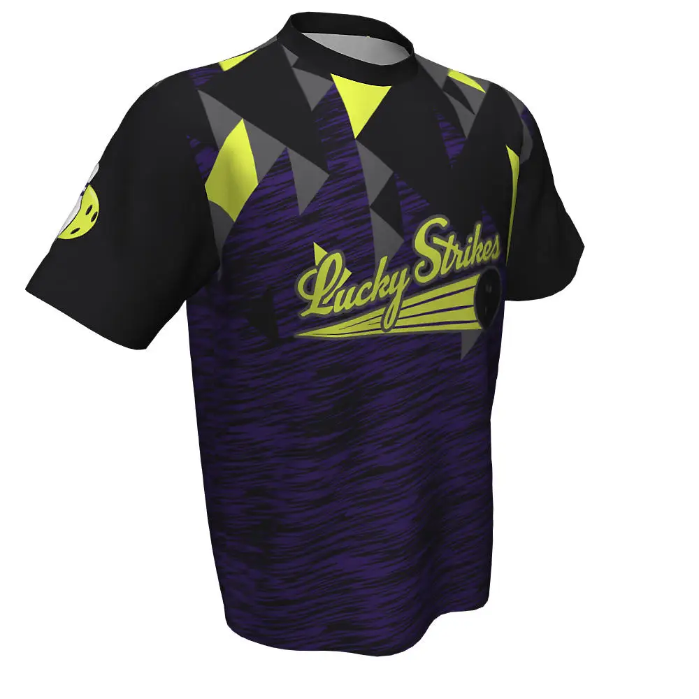 Short Sleeve Bowling Shirt Lucky Striker 100 Cotton Tshirt  Casual Quantity Silk Unisex