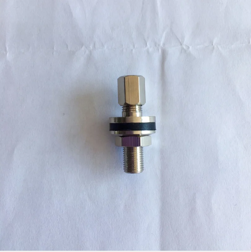 
nickel plated brass bulkhead panel mount air compressor tank fill valve schrader YHTR18 VALVE 