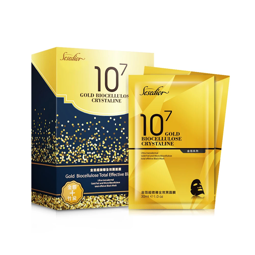 Бамбуковый уголь, эллагиновая кислота для ухода за лицом, удаление акне, шрамов, био-целлюлоза, маска для лица-Sesedior