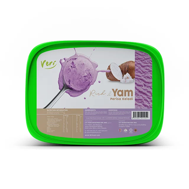 Instant 18 months Rich and smooth High Quality Ice Cream Tub - Yam 1.5L From Malaysia