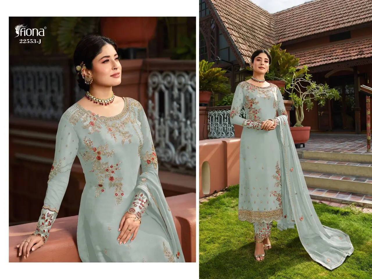 Stylish Georgette Salwar Kameez Suits With Heavy Floral Embroidery 2022