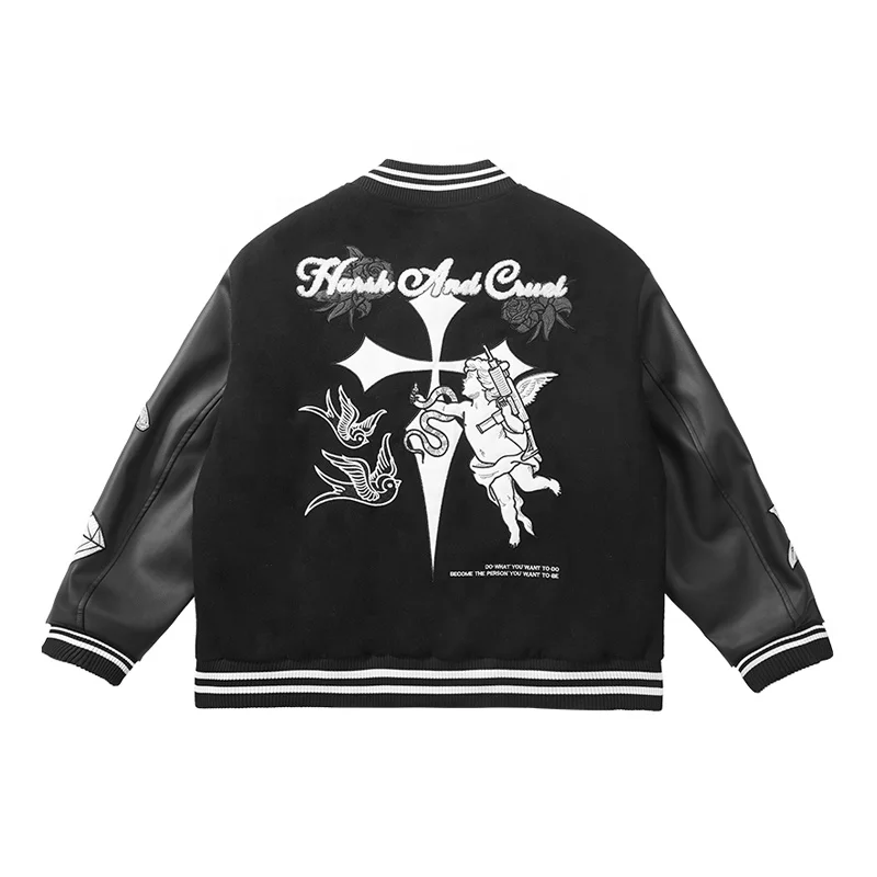Wholesale Embroidery Logo Baseball Bomber Mens Custom Varsities Jacket
