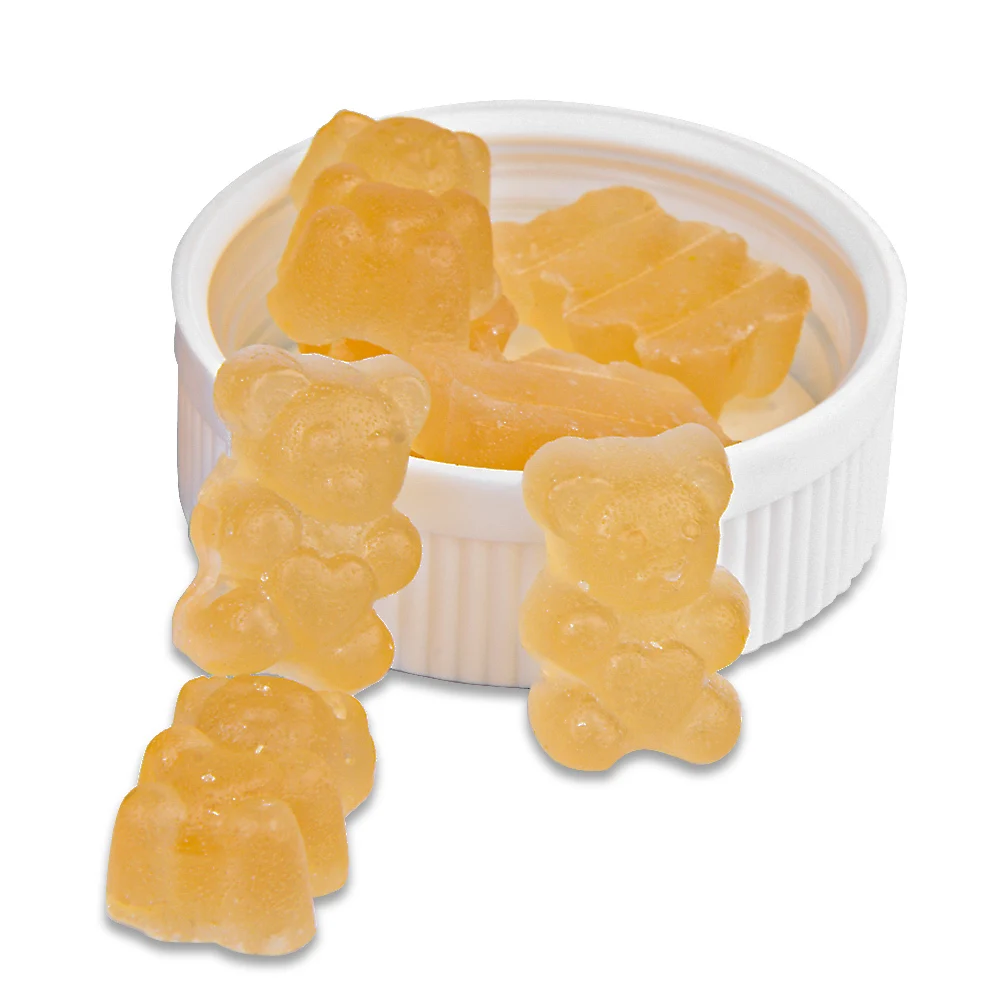 All Natural Vegan Organic Yellow Sea Moss Gummies with Bladderwrack and Burdock White Label Gummies Candy