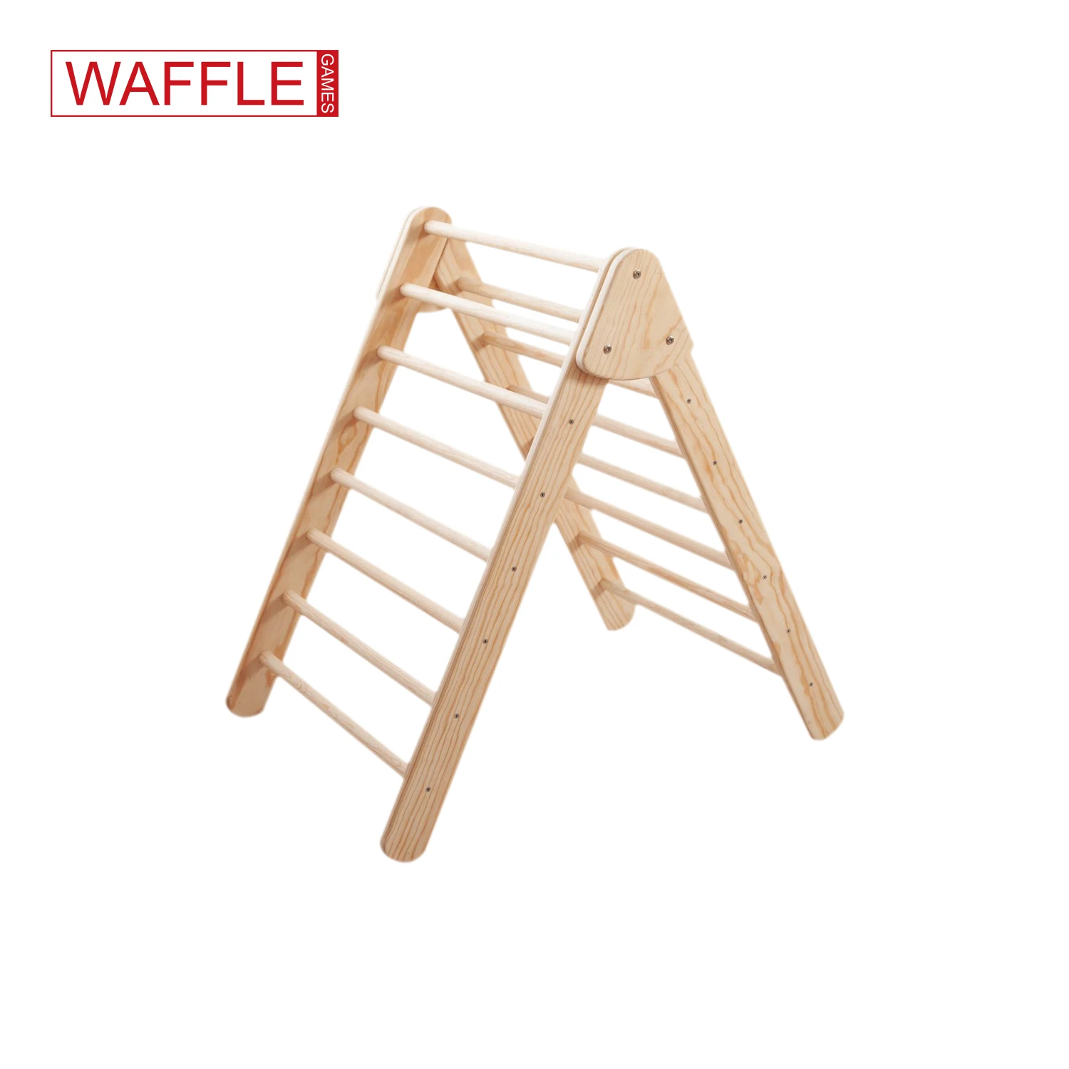 
WG Factory High Quality Wooden Ramp Pikler Triangle Climbing for Kids 