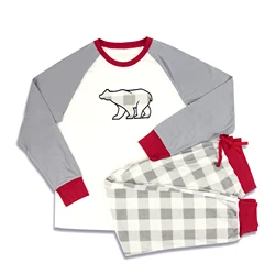 Custom Clothing Unisex Christmas T shirt Pants Children Kids Set Fleece Family Matching Mommy and Me Pajamas