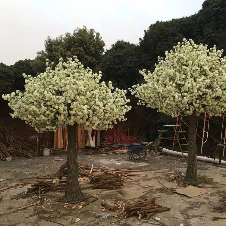 7 foot tall outdoor fake Peach Blossom trees big artificial plants wooden christmas decoration for christmas tree