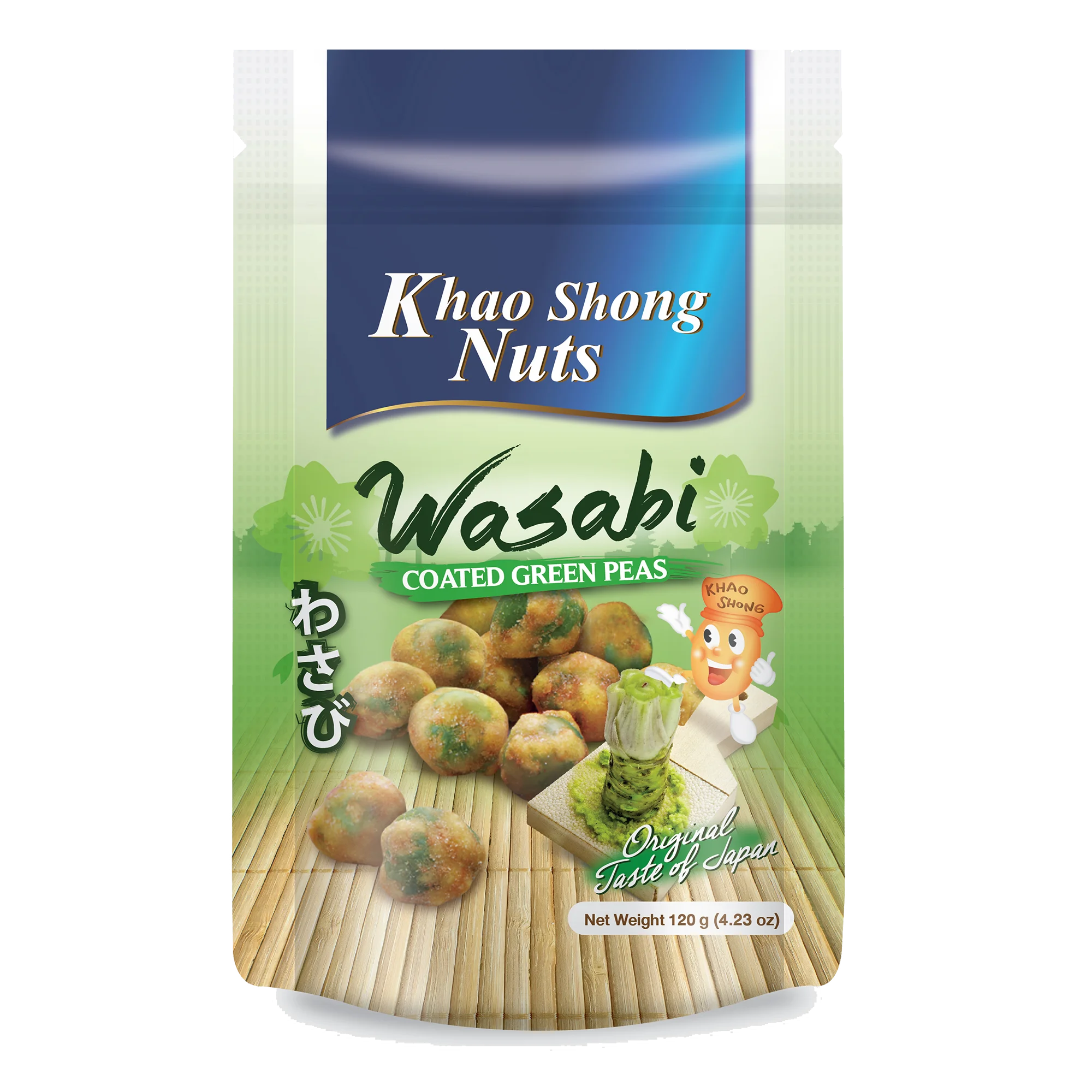 
Premium Thai Snack Japanese Pride - Wasabi Flavored Coated Green Peas 120g (Pouch) 