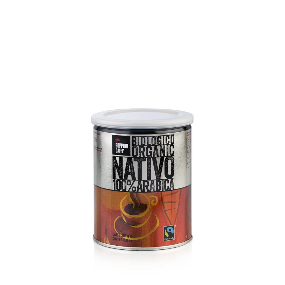 
Finest Rank Wholesale Premium Made in Italy COFFEE BEANS 250gr 100% Arabic organic Fair Trade NATIVO 