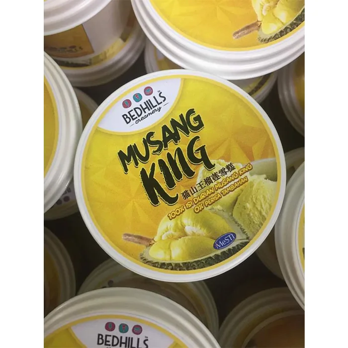 Hot Selling Creamy Musang King Durian Ice Cream In Bottle Handmade Fresh Durian Ice Cream Best For Party with Friends & Families