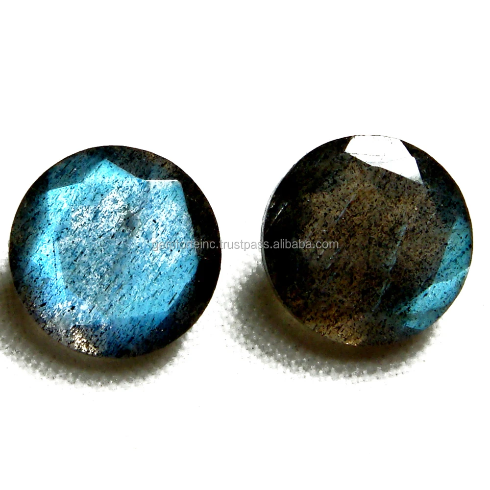 Blue Fire Labradorite Round Shape Faceted Cut 10mm 11mm 12mm 13mm 14mm Sizes DIY Jewelry Making Wholesale Natural Labradorite