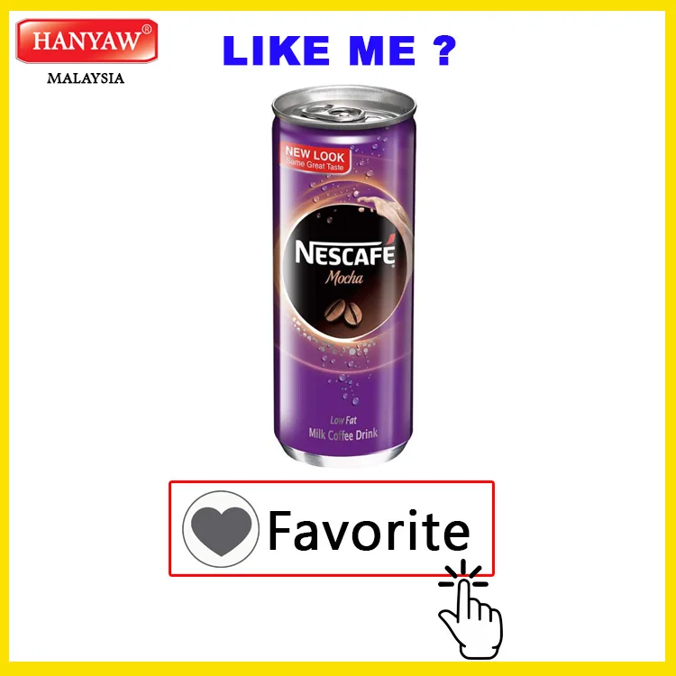 [Malaysia] Fast Shipping + Halal Certified Instant Coffee Can Mocha (240ml x 24 Cans)