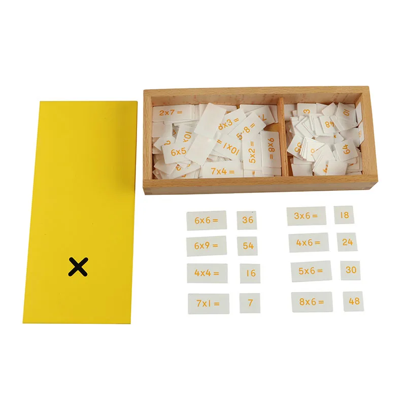 MA056 Multiplication Equations and Products Box  for  school  educational wooden kids baby  montessori  mathematics   toys