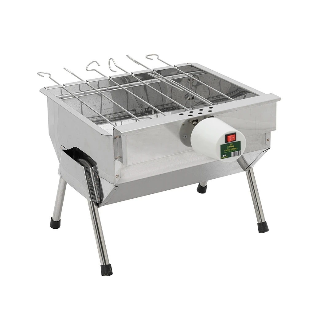Professional Supplier Outdoor Electric Motor BBQ Shelf Rotary Charcoal Rotating Barbecue BBQ Grill from Vietnam
