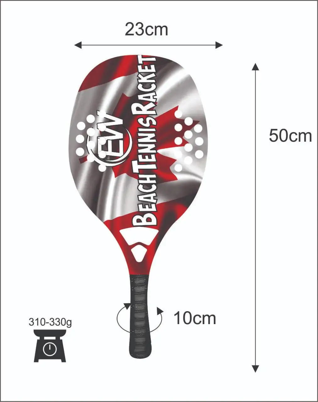 
Beach Tennis Rackets Custom Carbon glass Beach Paddle/Padel Racket with your logos and color combinations 