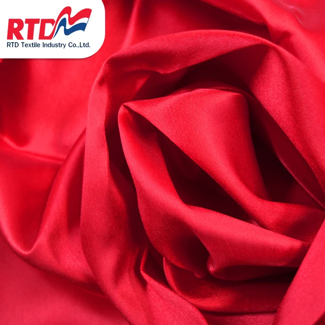 RTD  Swiss Silk 100% Polyester Fabric Premium Grade Products For Garment - Red WD1307