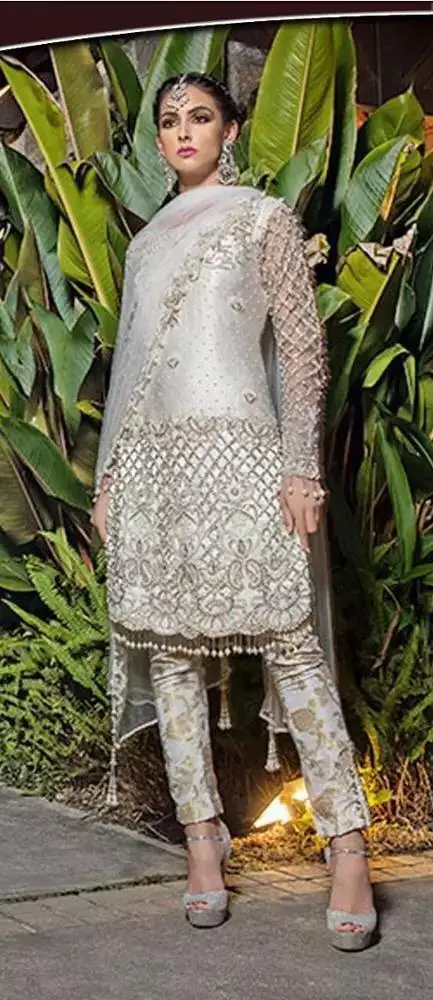 Модные дизайнерские индийские пакистанские женские-лужайка/Лен/хлопок жоржет 3 шт. костюмы доступны по оптовой цене.